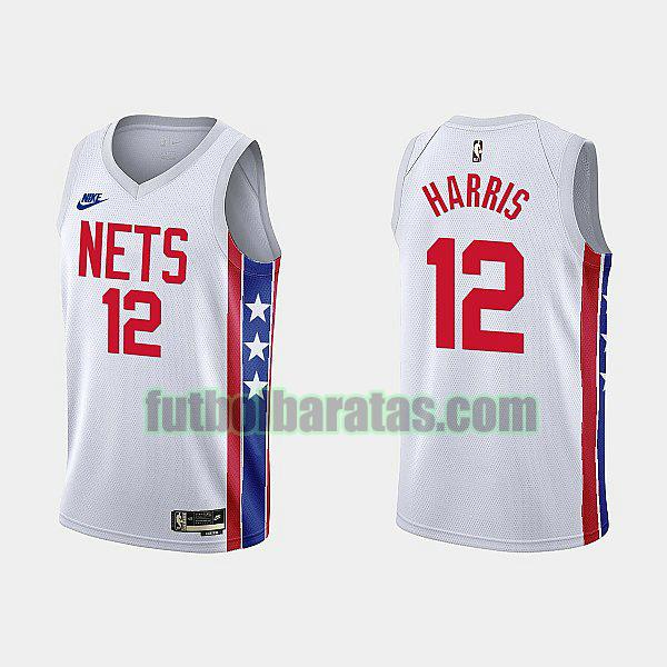 camiseta 2022-2023 joe harris 12 brooklyn nets blanco hombre