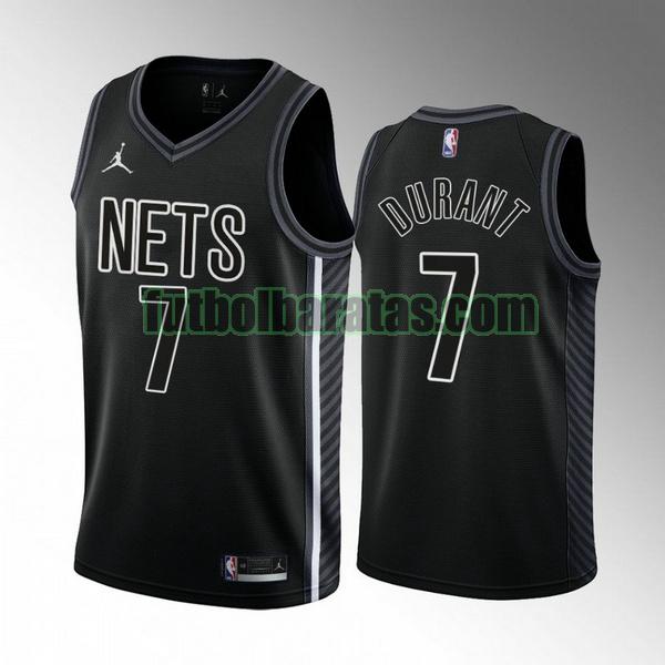 camiseta 2022-2023 kevin durant 7 brooklyn nets negro hombre