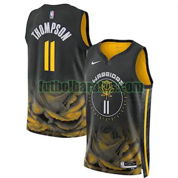 camiseta 2022-2023 klay thompson 11 golden state warriors negro hombre