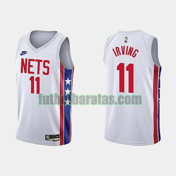 camiseta 2022-2023 kyrie irving 11 brooklyn nets blanco hombre