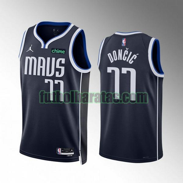 camiseta 2022-2023 luka doncic 77 dallas mavericks azul hombre