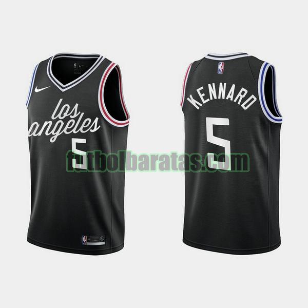 camiseta 2022-2023 luke kennard 5 los angeles clippers negro hombre