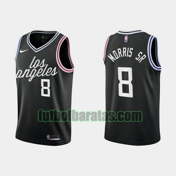 camiseta 2022-2023 marcus morris sr 8 los angeles clippers negro hombre