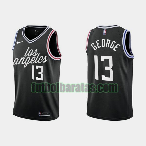 camiseta 2022-2023 paul george 13 los angeles clippers negro hombre