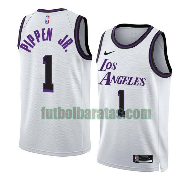 camiseta 2022-2023 scottie pippen jr 1 los angeles lakers blanco hombre