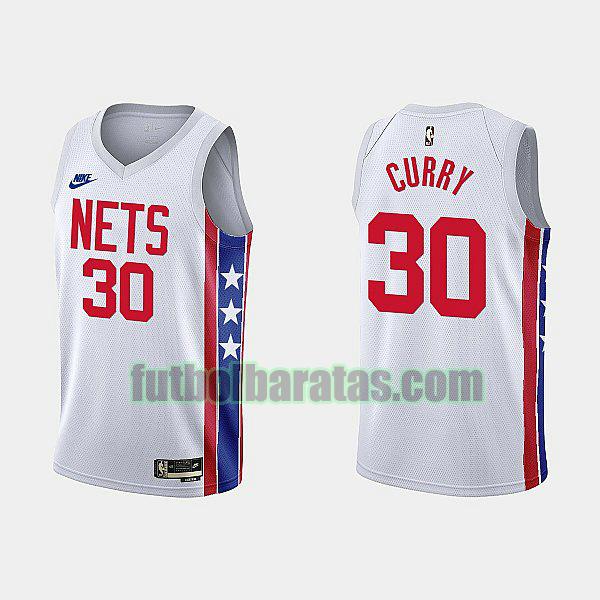 camiseta 2022-2023 seth curry 30 brooklyn nets blanco hombre