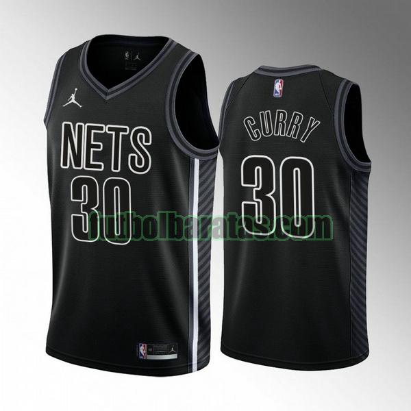 camiseta 2022-2023 seth curry 30 brooklyn nets negro hombre