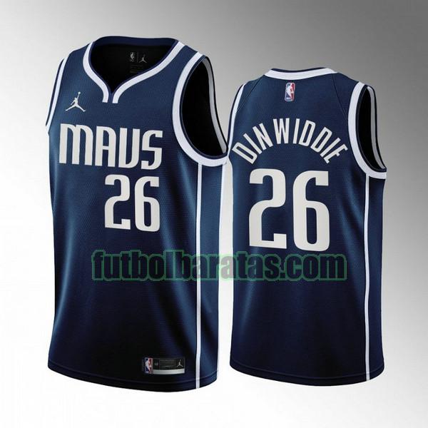 camiseta 2022-2023 spencer dinwid 26 dallas mavericks azul hombre