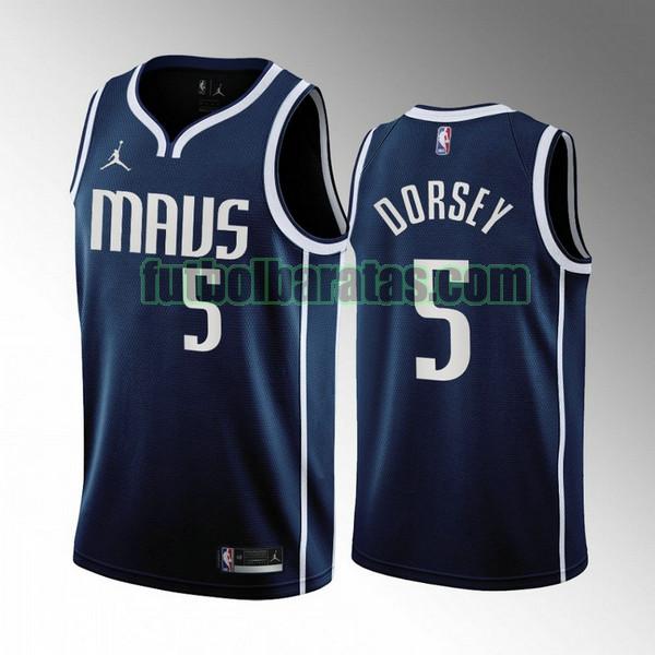 camiseta 2022-2023 tyler dorsey 5 dallas mavericks azul hombre