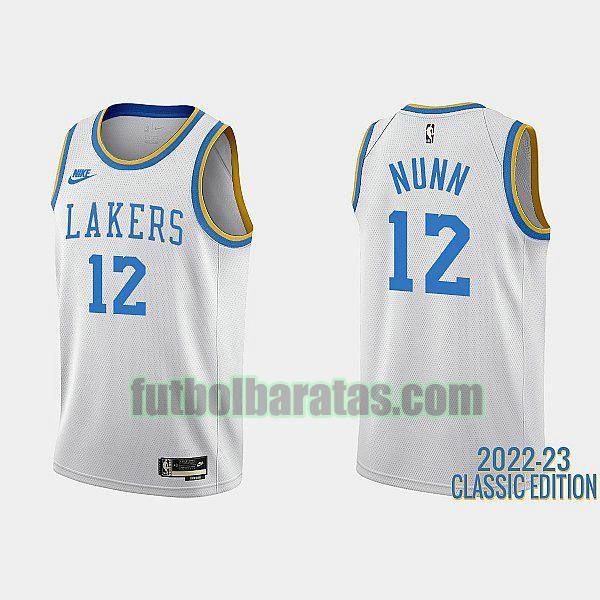 camiseta 2022-23 kendrick nunn 12 los angeles lakers blanco hombre