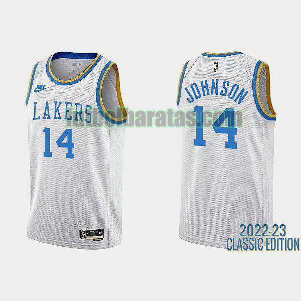 camiseta 2022-23 stanley johnson 24 los angeles lakers blanco hombre