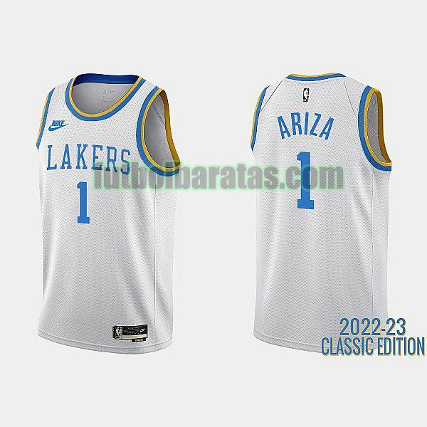 camiseta 2022-23 trevor ariza 1 los angeles lakers blanco hombre