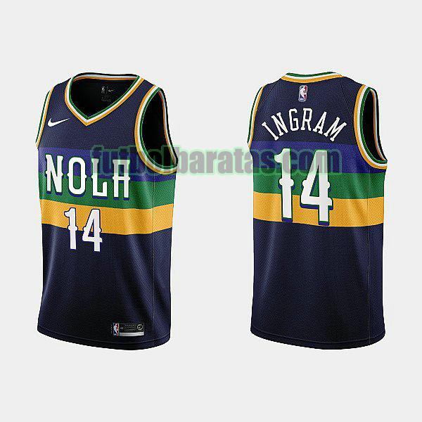 camiseta 2022 2023 brandon ingram 14 new orleans pelicans navy hombre