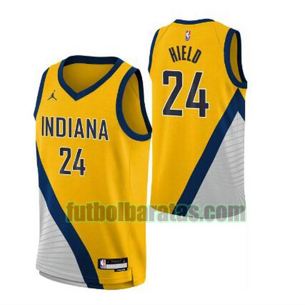 camiseta 2022 2023 buddy hield 24 indiana pacers amarillo hombre