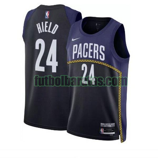 camiseta 2022 2023 buddy hield 24 indiana pacers azul hombre