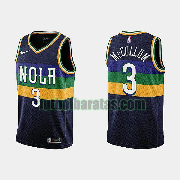 camiseta 2022 2023 c.j. mccollum 3 new orleans pelicans navy hombre