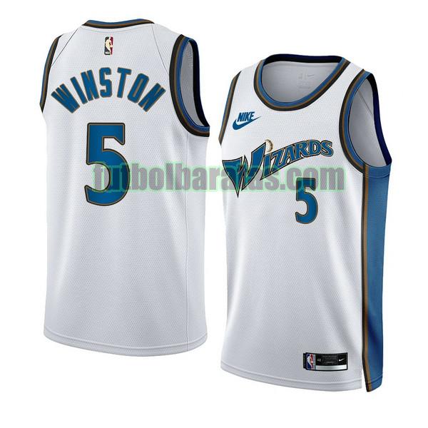 camiseta 2022 2023 cassius winston 5 washington wizards blanco hombre