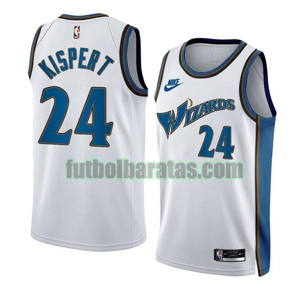 camiseta 2022 2023 corey kispert 24 washington wizards blanco hombre