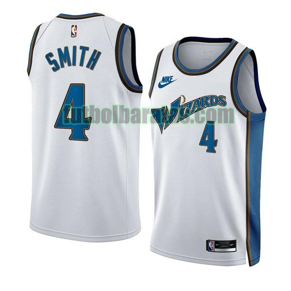 camiseta 2022 2023 ish smith 4 washington wizards blanco hombre