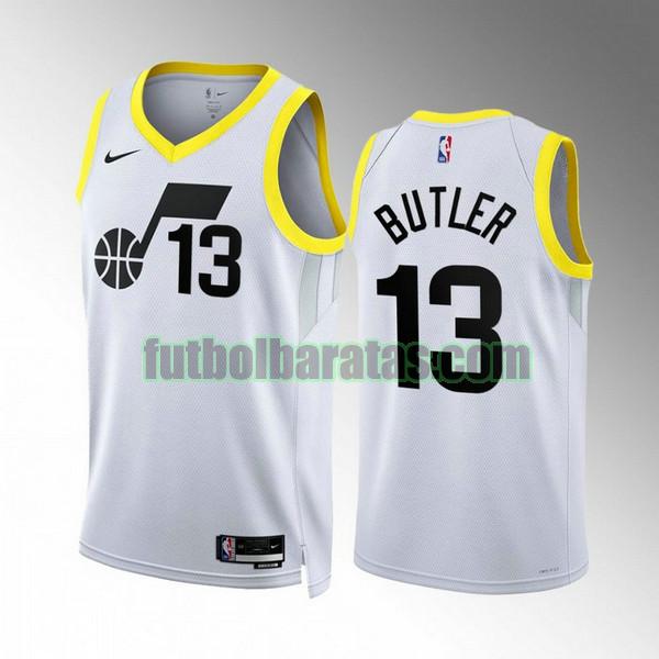 camiseta 2022 2023 jared butler 13 utah jazz blanco hombre