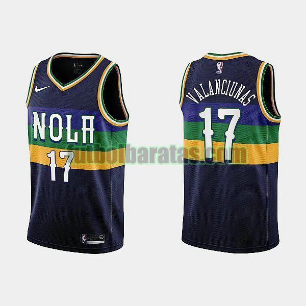 camiseta 2022 2023 jonas valanciunas 17 new orleans pelicans navy hombre