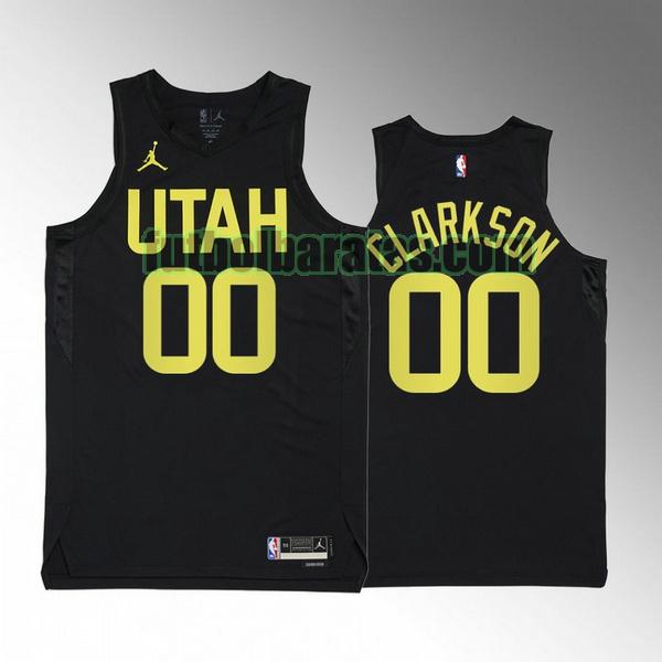 camiseta 2022 2023 jordan clarkson 0 utah jazz negro hombre