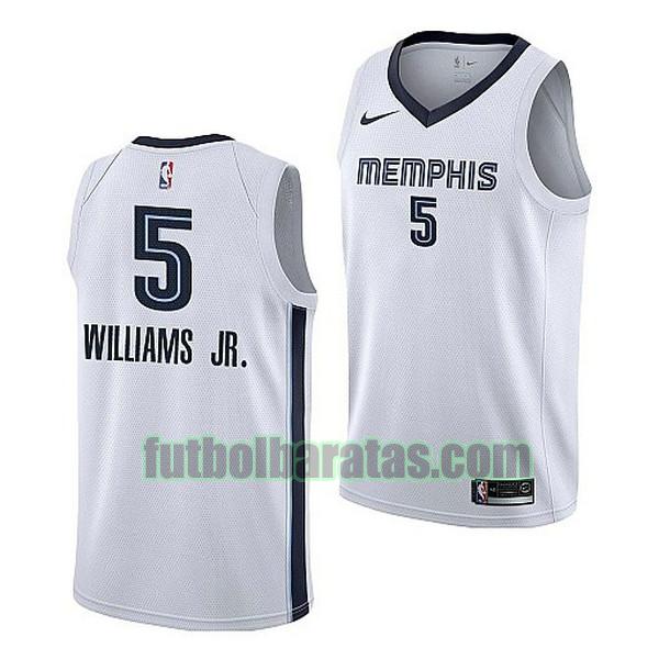 camiseta 2022 2023 jr. grizzlies 5 memphis grizzlies blanco hombre