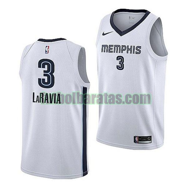 camiseta 2022 2023 laravia 3 memphis grizzlies blanco hombre