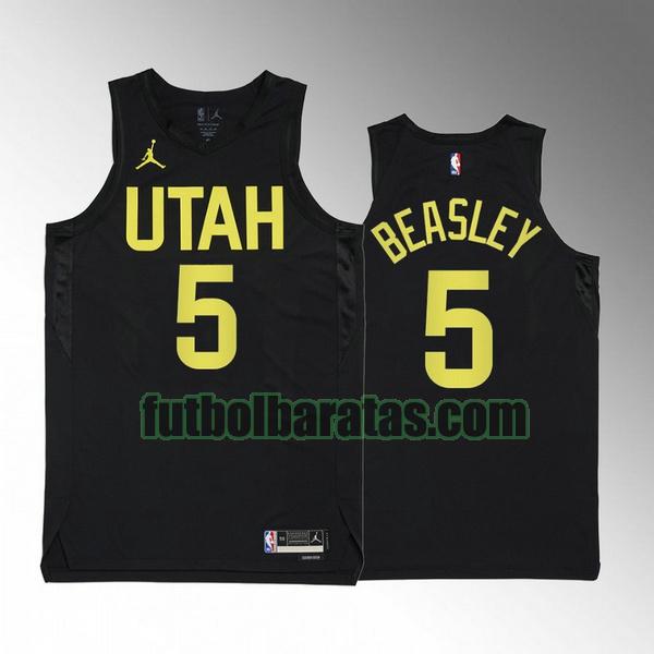 camiseta 2022 2023 malik beasley 5 utah jazz negro hombre