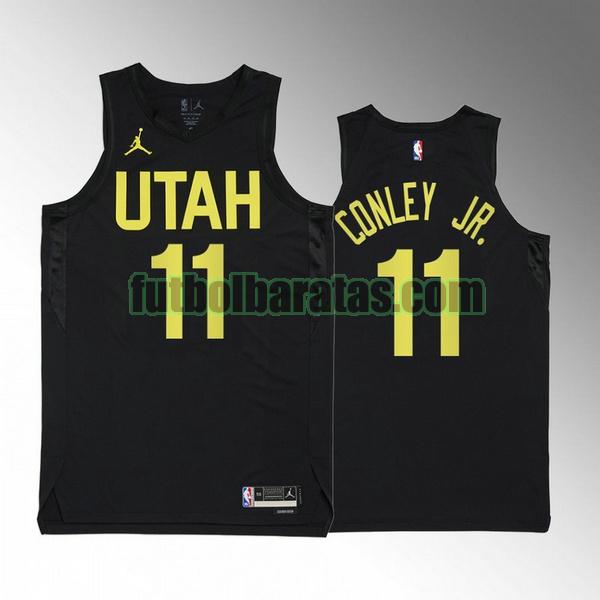 camiseta 2022 2023 mike conley jr. 11 utah jazz negro hombre