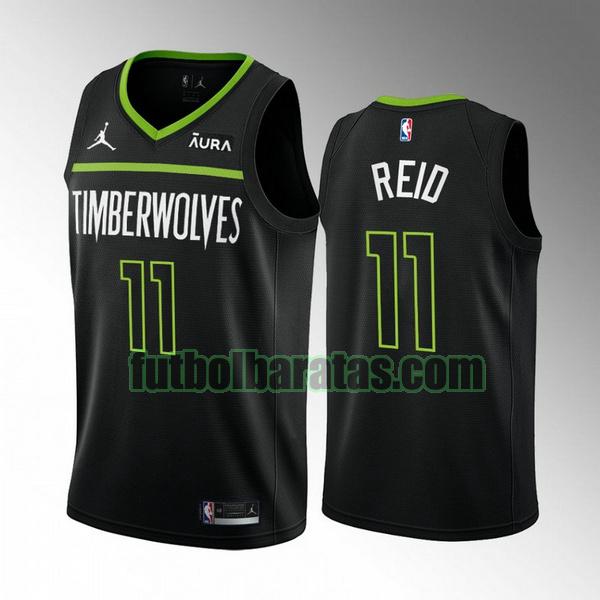 camiseta 2022 2023 naz reid 11 minnesota timberwolves negro hombre