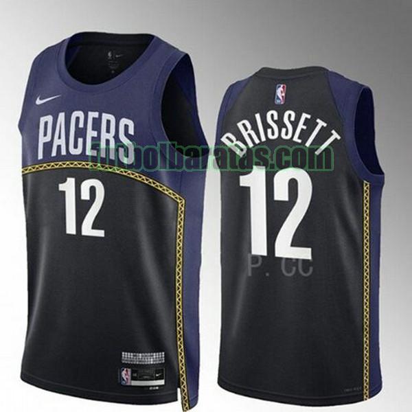 camiseta 2022 2023 oshae brissett 12 indiana pacers azul hombre