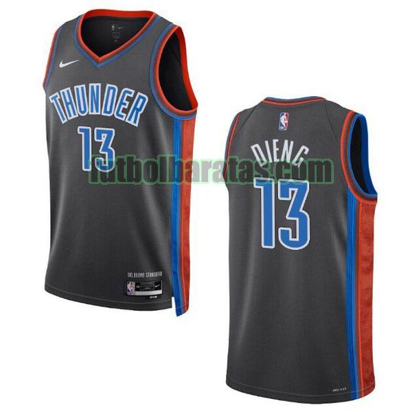 camiseta 2022 2023 ousmane dieng 13 oklahoma city thunder negro hombre