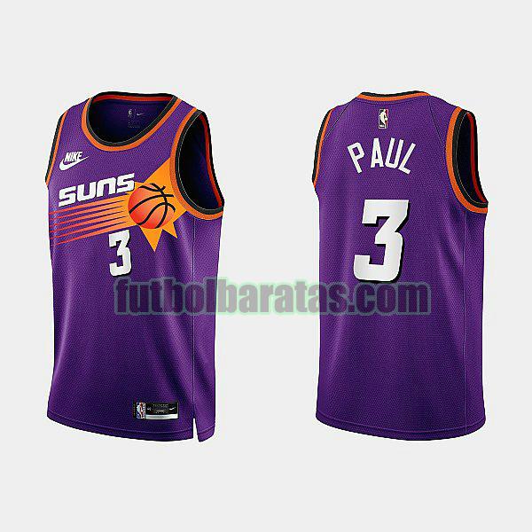 camiseta 2022 2023 paul 3 phoenix suns purple hombre