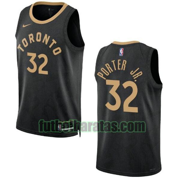 camiseta 2022 2023 porter jr. 32 toronto raptors negro hombre