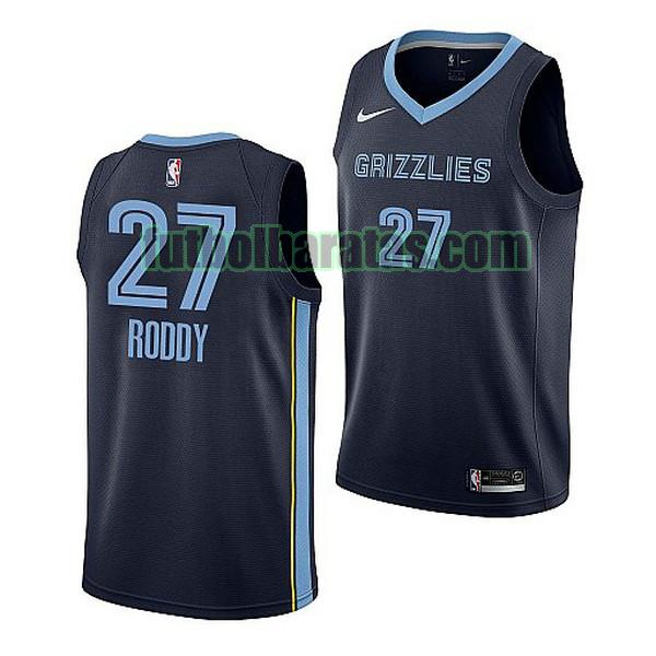 camiseta 2022 2023 roddy 27 memphis grizzlies azul hombre