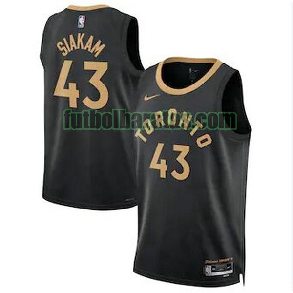 camiseta 2022 2023 siakam 43 toronto raptors negro hombre