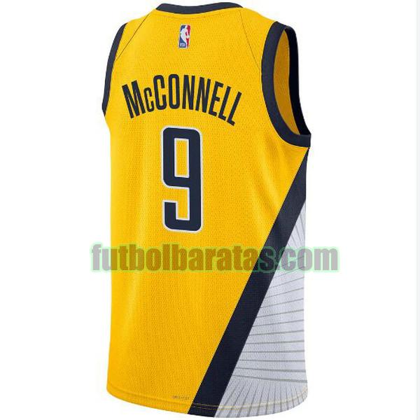 camiseta 2022 2023 t.j. mcconnel 9 indiana pacers amarillo hombre