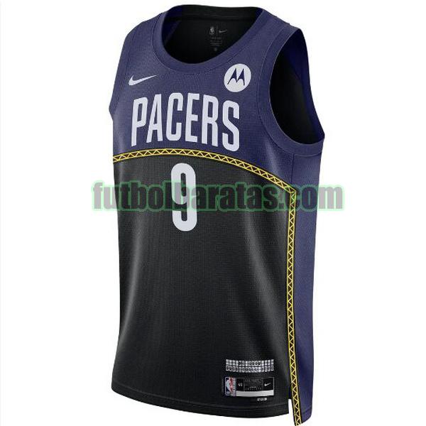 camiseta 2022 2023 t.j. mcconnell 9 indiana pacers azul hombre