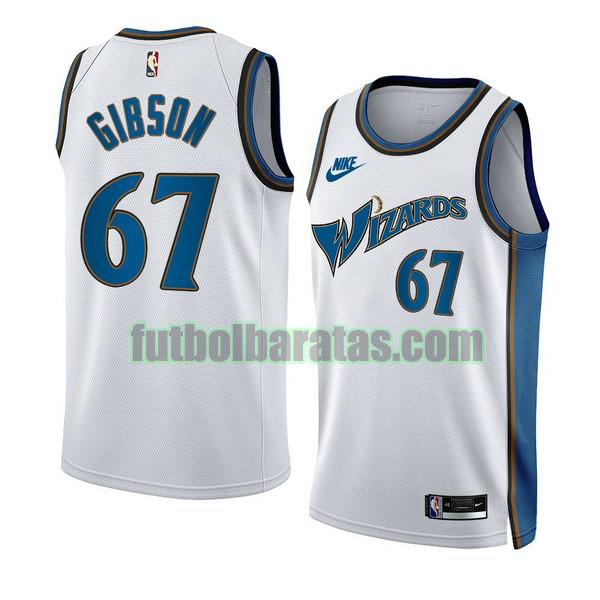 camiseta 2022 2023 taj gibson 6 washington wizards blanco hombre