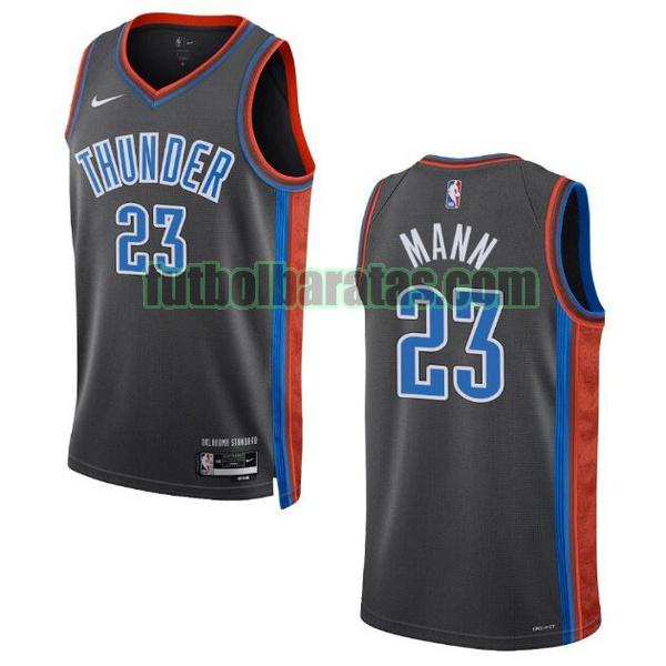 camiseta 2022 2023 tre mann 23 oklahoma city thunder negro hombre