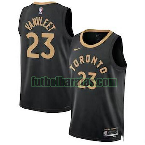 camiseta 2022 2023 vanvleet 23 toronto raptors negro hombre