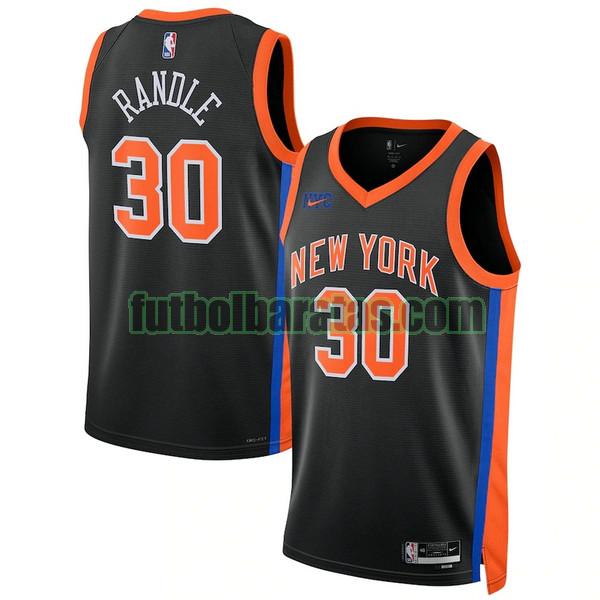 camiseta 2022 23 randle 30 new york knicks negro hombre