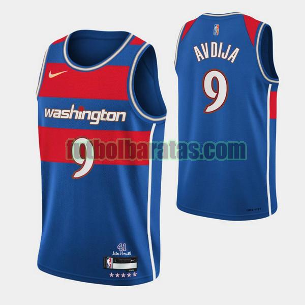 camiseta 75th anniversary avdija 9 washington wizards azul hombre