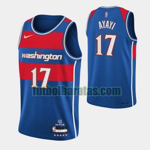 camiseta 75th anniversary ayayi 17 washington wizards azul hombre