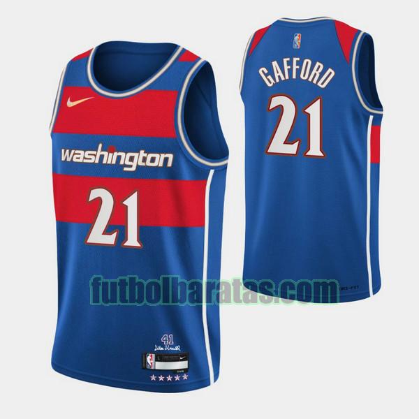 camiseta 75th anniversary gafford 21 washington wizards azul hombre