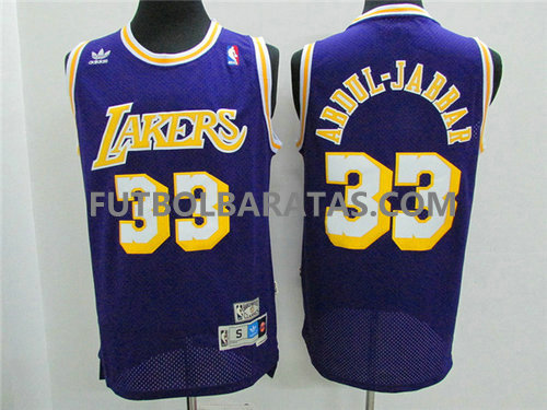 camiseta Abodul-jabbar 33 logo los angeles lakers 2017 purpura