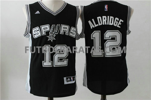 camiseta Aldridge 12 san antonio spurs 2017 negro