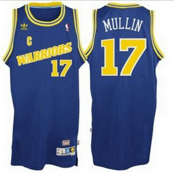 camiseta Chris Mullin 17 golden state warriors 2017 azul retro