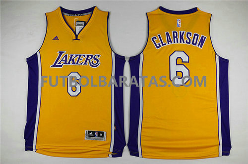 camiseta Clarkson 6 logo los angeles lakers 2017 amarillo